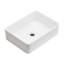 Lavabo de salle de bain rectangulaire en céramique 18,9 "x 14,76"