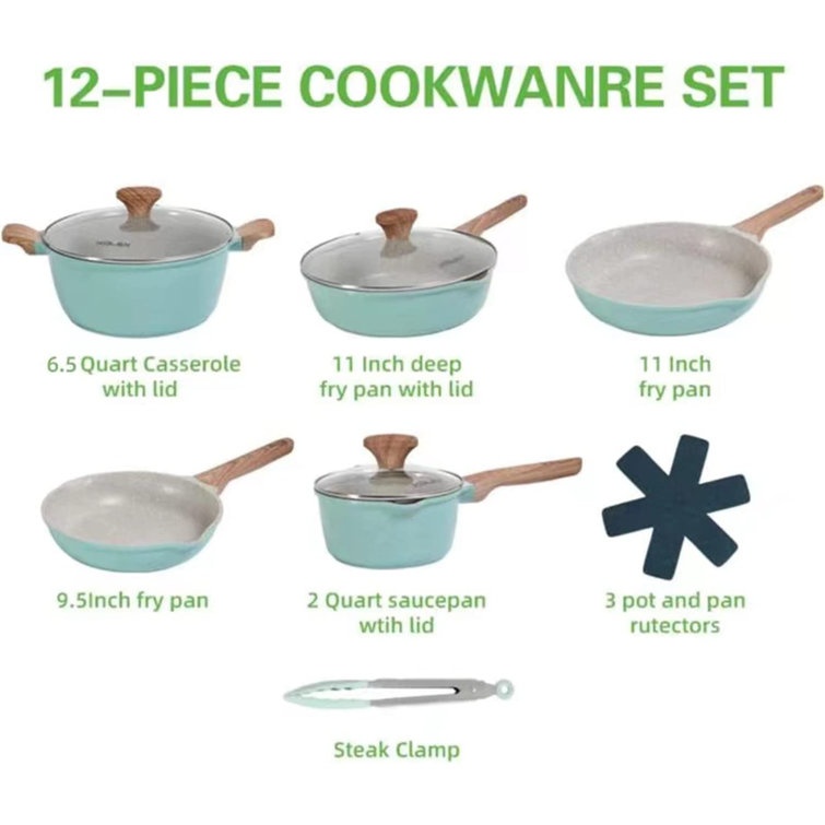 CG INTERNATIONAL TRADING 12 - Piece Non-Stick Aluminum Cookware Set