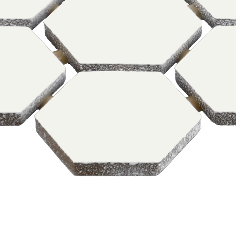 Itona Tile 1-1/2 x 1-1/2 Ceramic Hexagon Mosaic Tile (12 PC Per Carton) (9.72 SQFT Per Carton), Elegant White