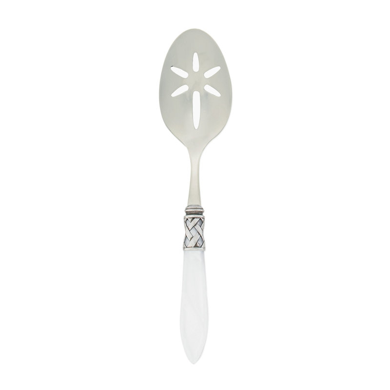 Aladdin Pierced Table Spoon, Antique White