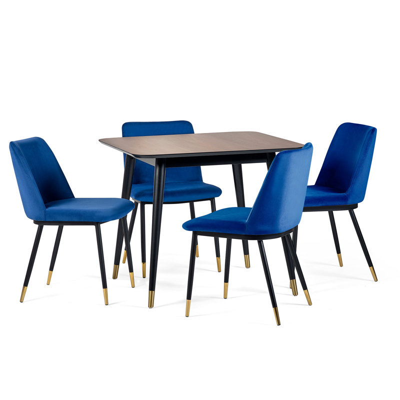 Gerson 4 - Person Dining Set, Blue