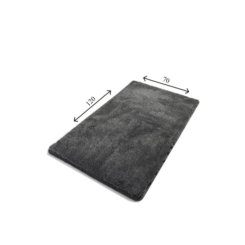Luxury Acrylic Bathmat, 100% Acrylic, 27.6 x 47.2 inches | Antibacterial, Non-Slip Underside, Pile Height: 0.7-1.2 inches | Machine Washable at 86°F, Fume Color | Soft & Durable for Elegant Bathroom Decor