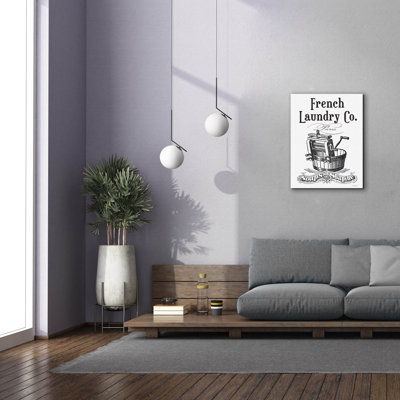 Epic Graffiti «French Laundry Co.»  sur toile par 26 "x 34"