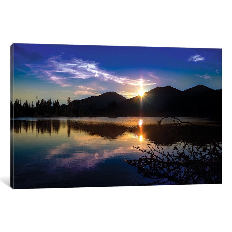 « sprague lake », reproduction de photo sur toile, H 18 po x l 26 po x P 1,5 po