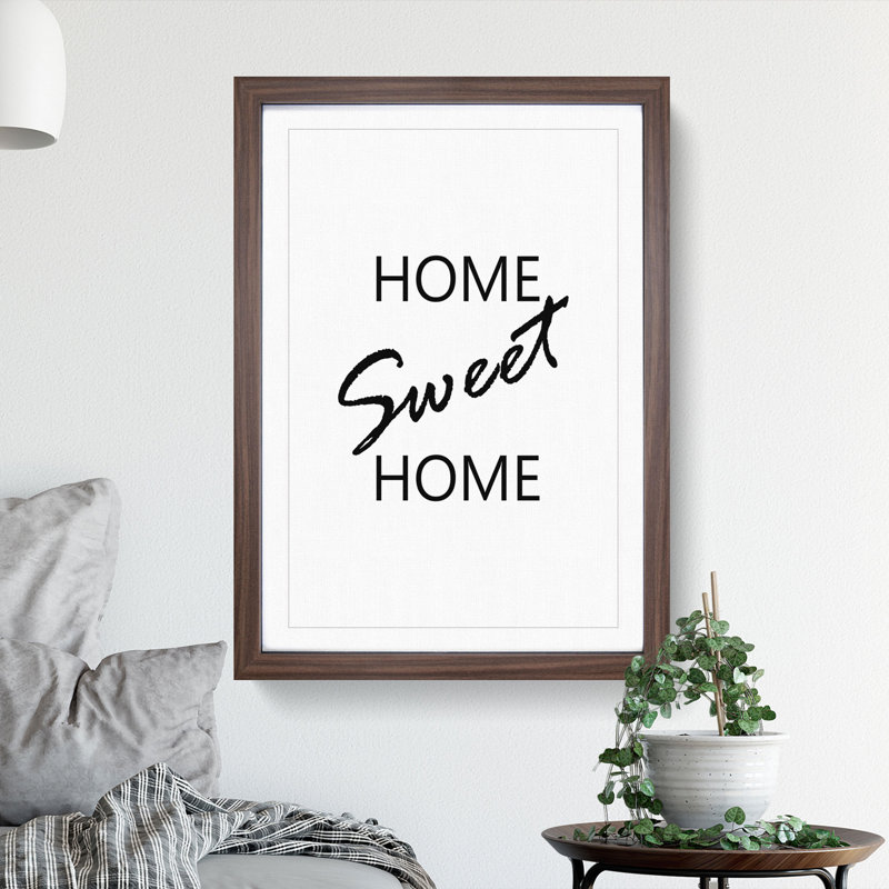 Home Sweet Home - Framed Print, Walnut Framed, 48cm H x 36cm W x 2cm D