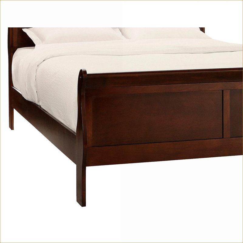 Lit-bateau Queen Louis Chambre d'amis, Grand lit, Brun