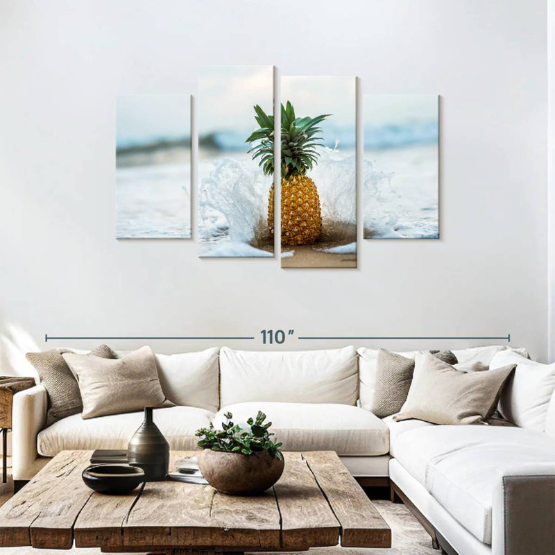 Yarlin Pineapple Splash, 48" H x 75" W
