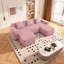 Canapé modulaire en nuage Dreamy: canapé modulaire en U à 3 places avec sièges profonds et repose-pieds amovibles - Canapé moelleux à assemblage nul-1976966399-1976966392