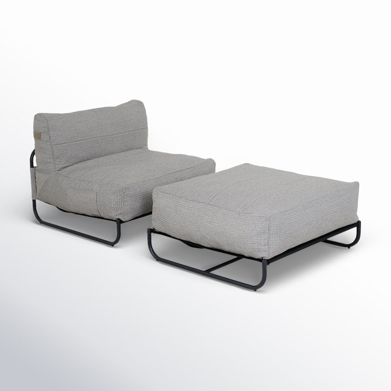 Cloud Sponge Beanbag Chair And Ottoman Set