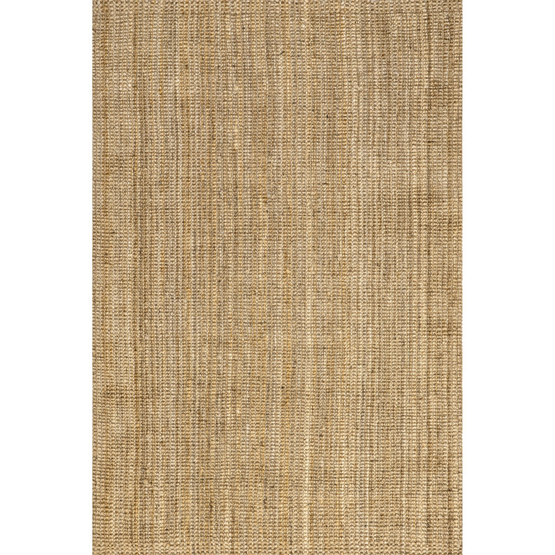 Waring Farmhouse Handmade Flatweave Jute Natural Area Rug, Rectangle 6' x 9'