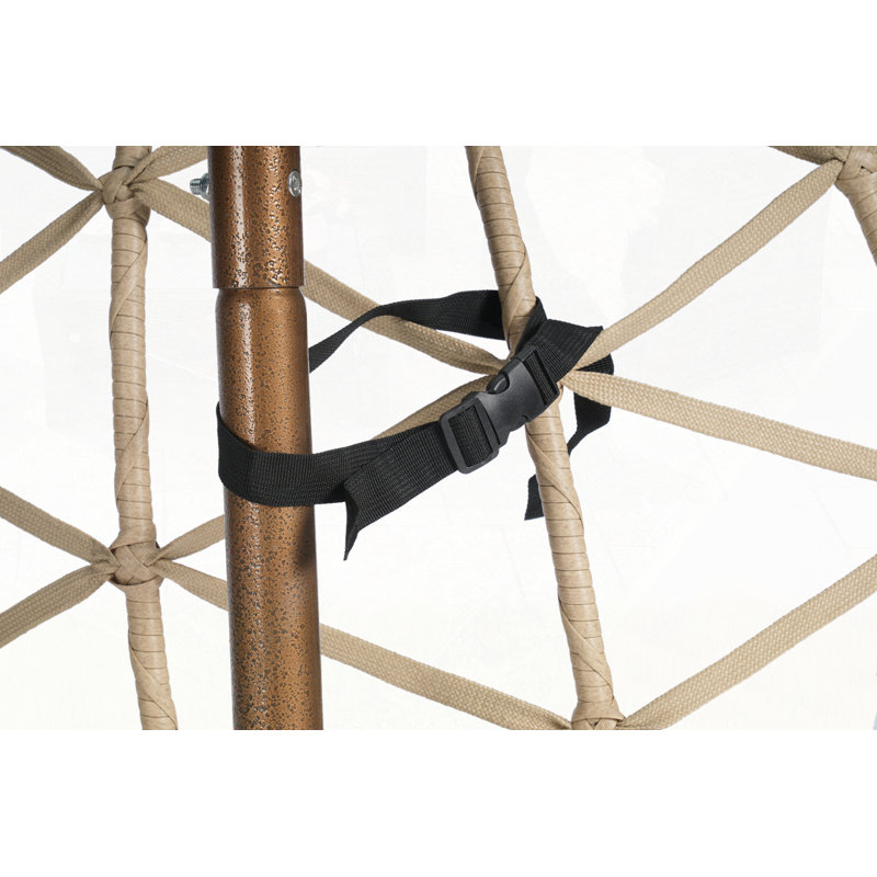 Chaises pour hamac avec support suspendu et coussins résistants aux rayons UV, Gris clair / naturel