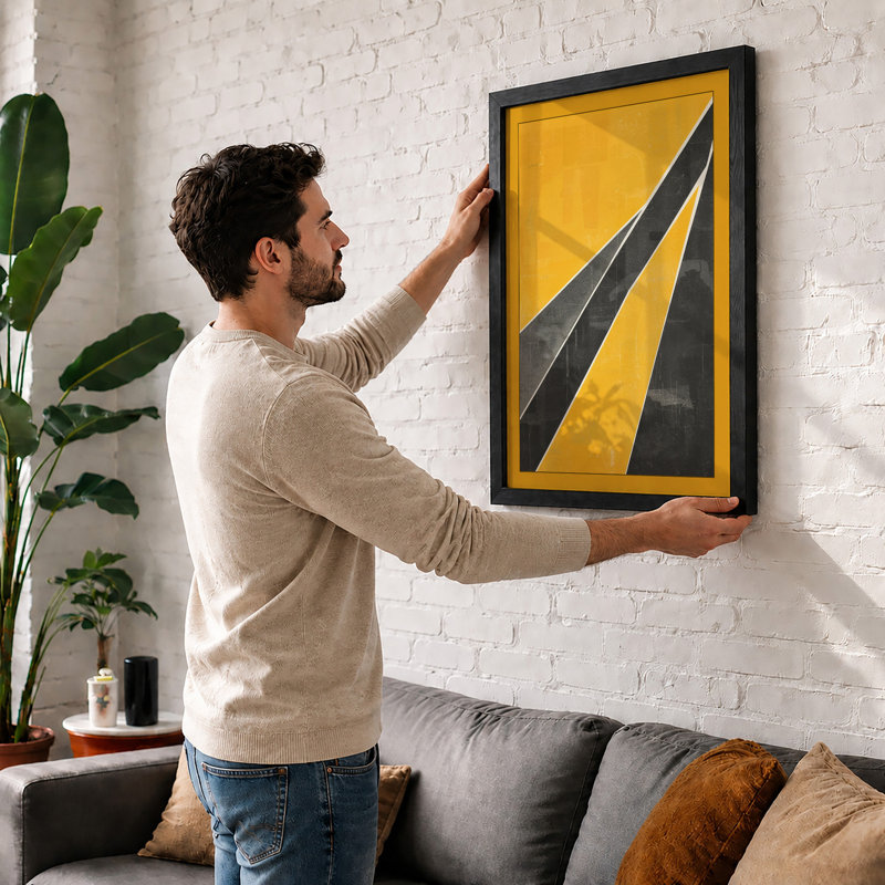 Urban Angular Forms Industrial - Framed Print, A2 - 59.4 x 42.0 cm, Black