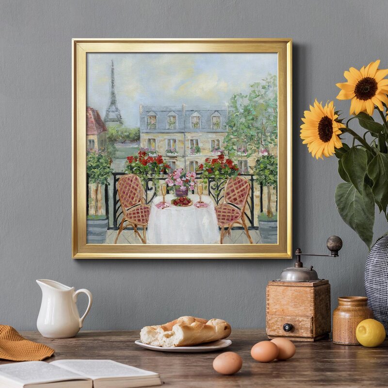 Shabby chic wall decor: Toast To Paris On Canvas Painting