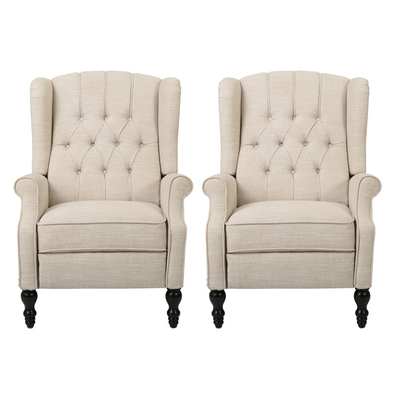 Val Upholstered Recliner, Beige