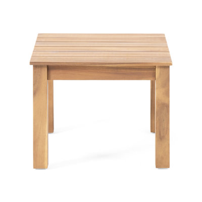 Wood Side Table With Top, Minimalist, 19.48in Width X Depth 15in Height, Brown, Assembly Required Chic Minimalist End Table, Simple , W D H,