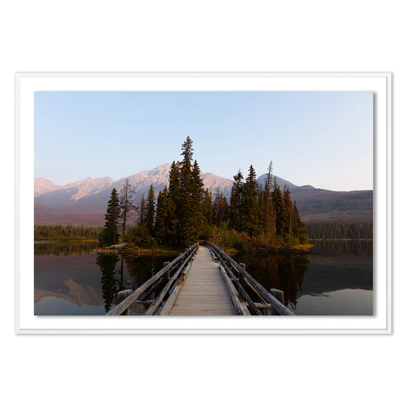 Bridge Pyramid Lake Print by Alexander Iby, 50" H x 72" W x 2.5" D, White