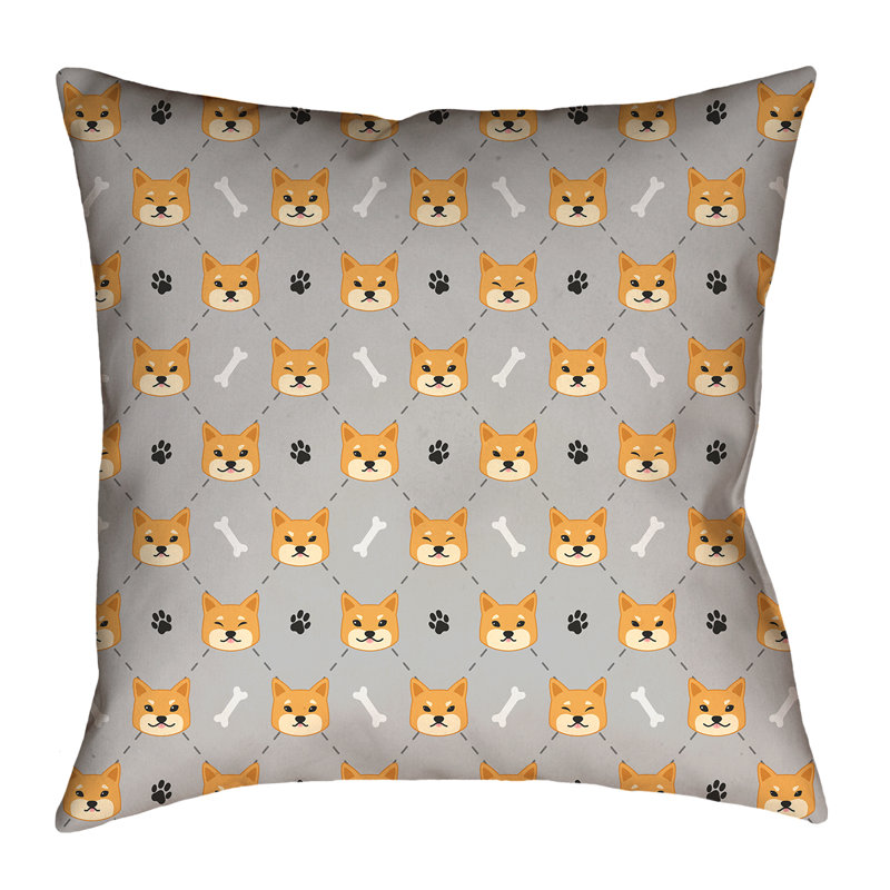 Housse de coussin Katelyn Elizabeth, 18 po x 18 po, Polyester, Gris