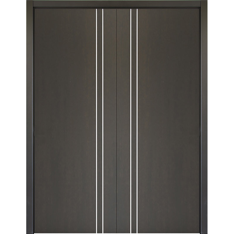Double porte intérieure stratifiée HG-002V, Bois d'aloès clair, Réversible, 36 po x 96 po