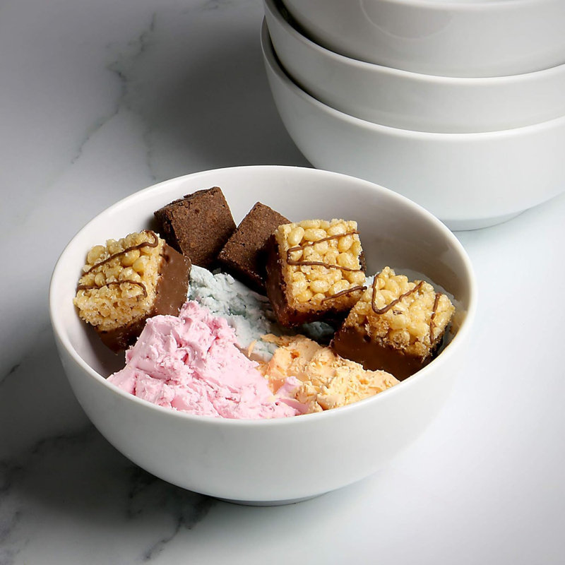 Porcelain Bowls White 600ml - Set of 4