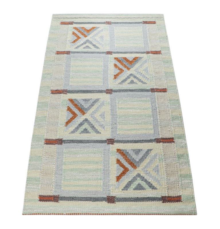 Scandinavian Wool Geometric Area Rug, Rectangle 13' x 19'