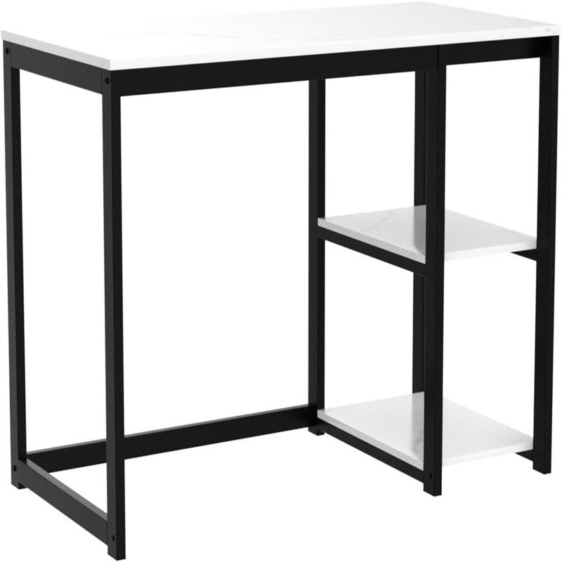 Bureau d'ordinateur Clairann, Blanc / noir