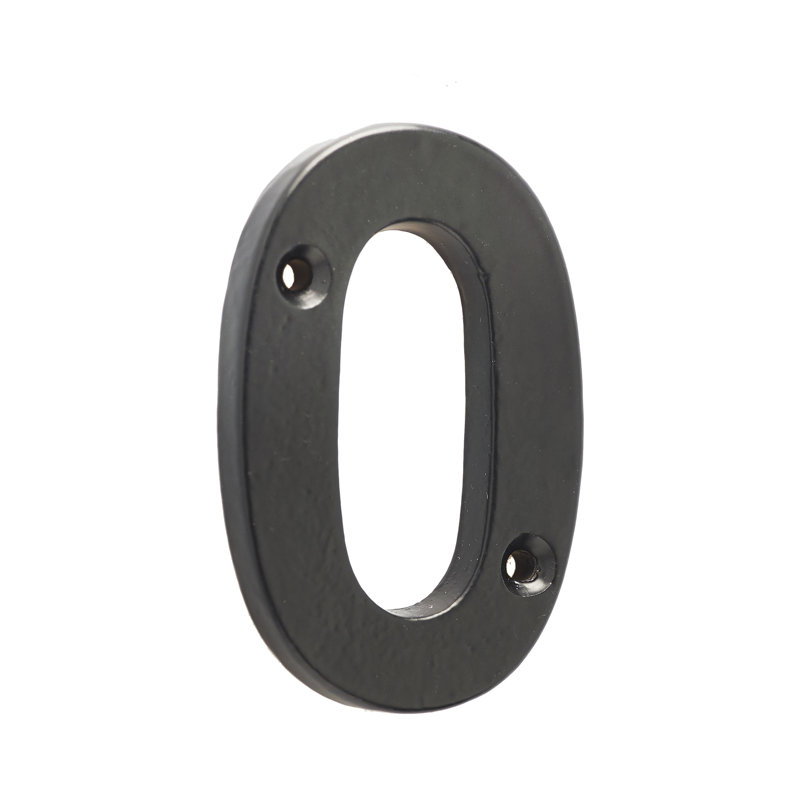 7.5cm H Metal House Number, Black, 0