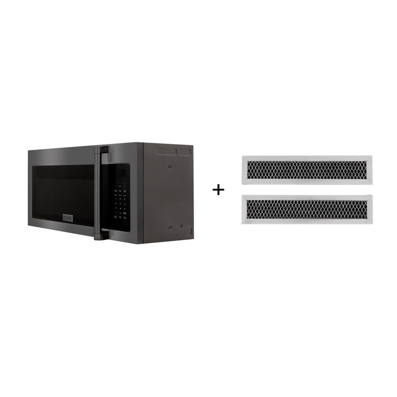 ZLINE 1.55 cu. ft. 900 - Watt Convertible Convection over-the-Range Microwave, Black Stainless Steel
