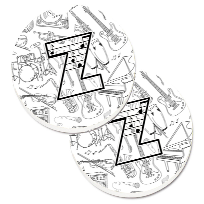 Sous-verre musical letter note, Z