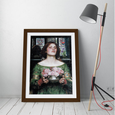 Gather Ye Rosebuds by John William Waterhouse - 1 Piece Single Picture Frame Wall Art on Canvas