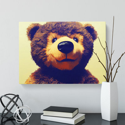 Dazzling Teddy Bear - Wrapped Canvas Print
