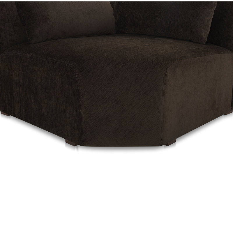 Anson Corner Chair, Charcoal Brown