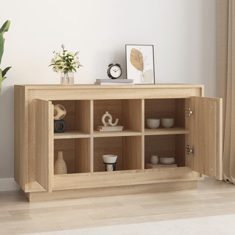 Lissi Sideboard 102x35x60 cm Engineered Wood, Sonoma Oak