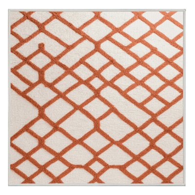 Machine Washable Trellis Beige Area Rug