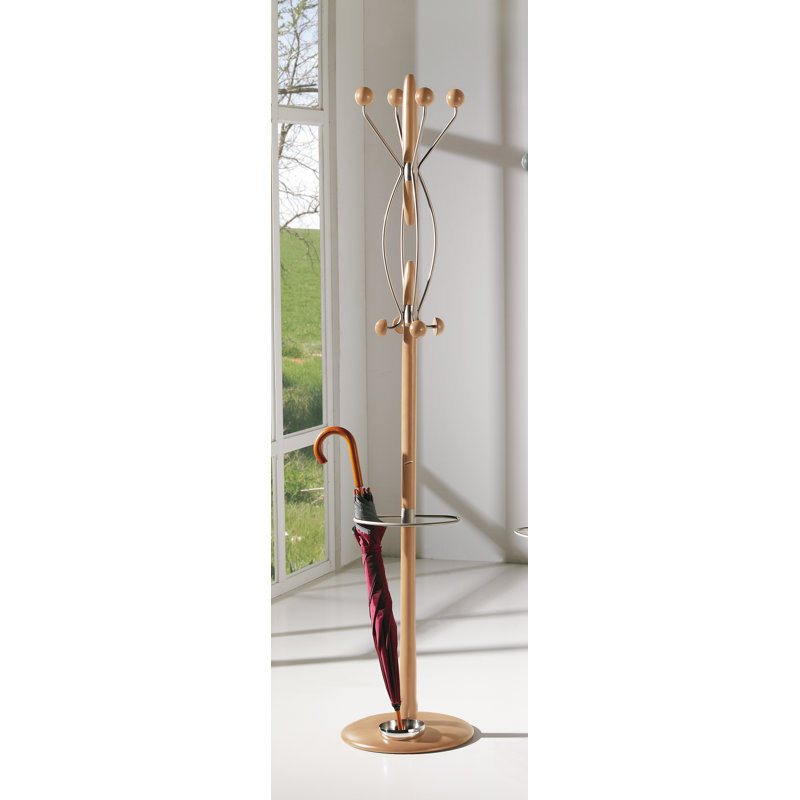 Belew Freestanding 8 - Hook Coat Rack, Natural