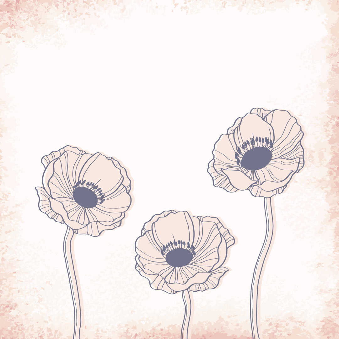 Pikesville Anemone Outline Drawing by Snusmumr - Drucken