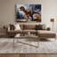 «Dinosaur Edmontosaurus», art mural sur toile noire-1688320561