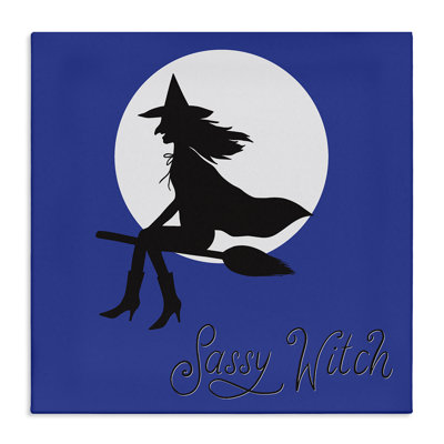 Sassy Witch & Full Moon Canvas, design by Sazerelli Designs