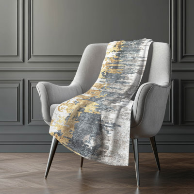 Addison Machine Washable Sherpa ASB704 Modern Throw Blanket