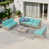 Mint Green Cushion/Gray Wood Frame selected