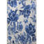 Tapis décoratif moderne à motif floral rose et bleu-beige-1372023886