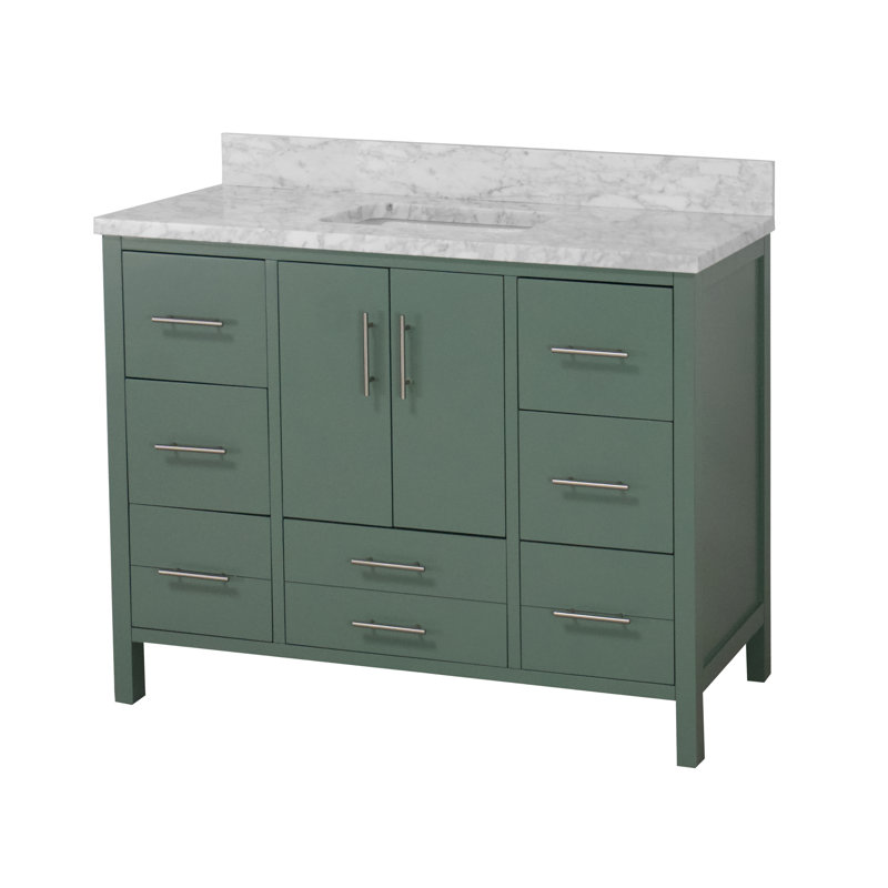 Ensemble de meuble-lavabo simple 48 po Kiara, Marbre, Vert sauge