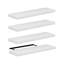 4 Pieces MDF & Thick Steel Bracket Floating Shelves