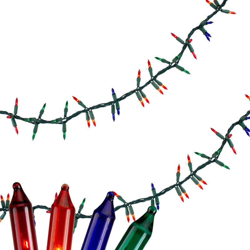 Mini ensemble de guirlandes de Noël - multicolore - fil vert 18 pi - 300 carats