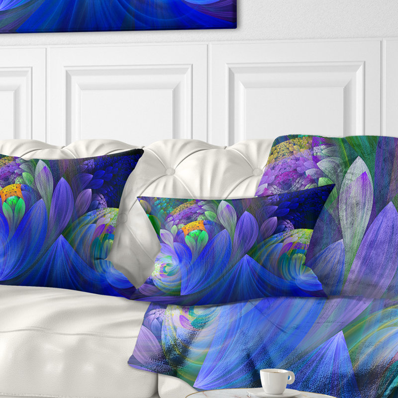 Coussin lombaire floral fractal