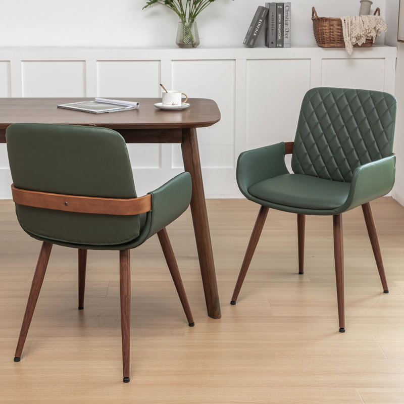 Kopelynn Modern Upholstered Dining Chair, Green
