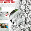 500 lumières DEL blanc chaud - arbre de Noël floqué amélioré de 7,5 pi, 1252 pointes enneigées touchées par le givre et branches à aiguilles dures, installation facile par charnières, base en métal pour les occasions festives orné d'une échelle de neige simple