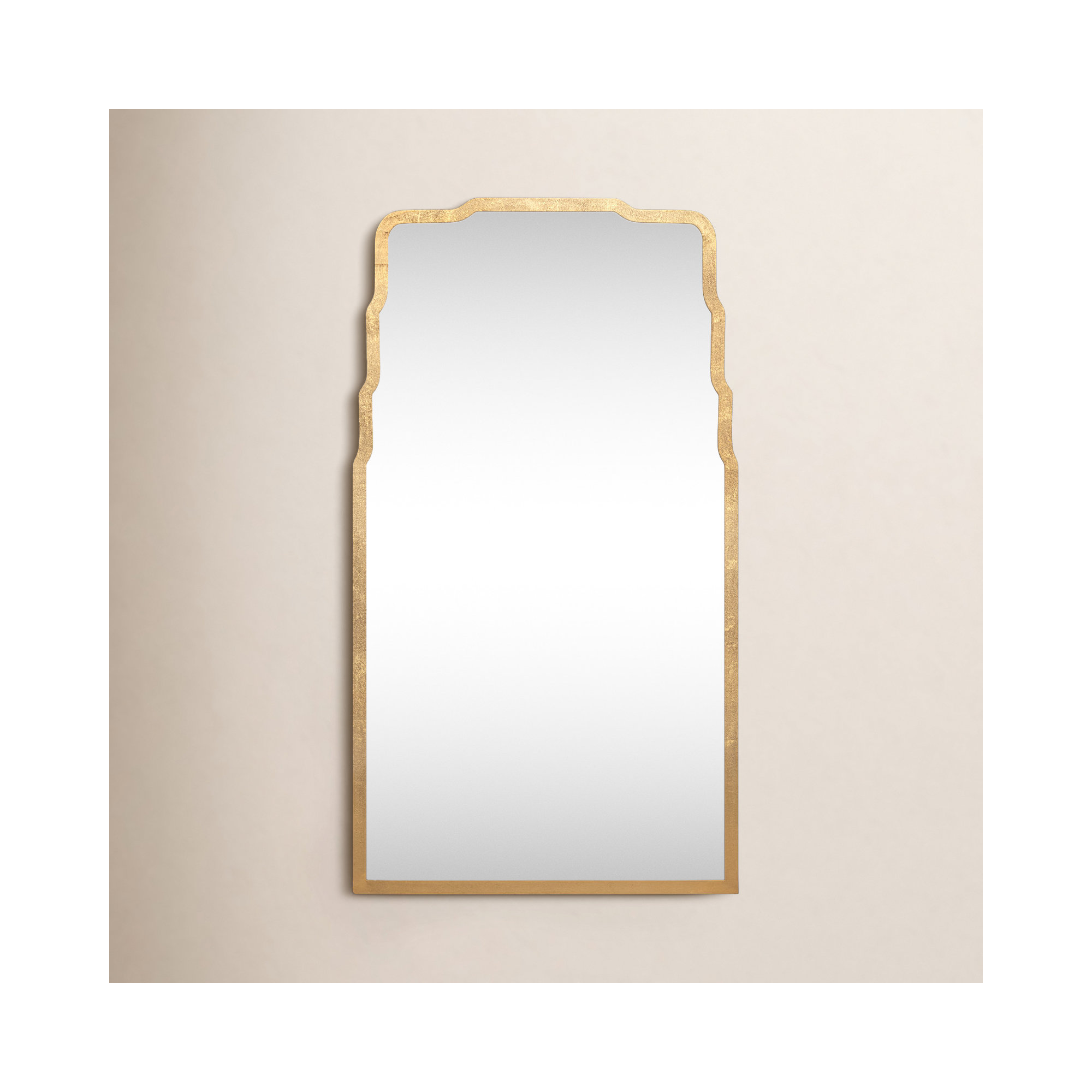 Jodi Scalloped Mirror, Gold