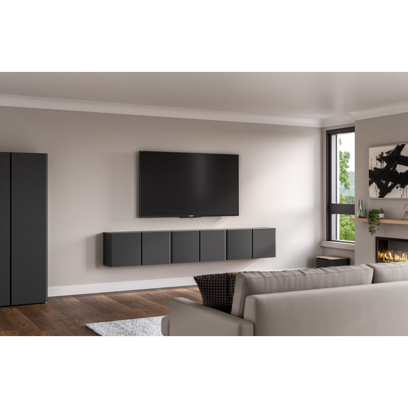 Graphite Gray 36-Inch Steel Wall-Mount Storage Cabinet with Adjustable Shelf