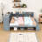 Full Size Wood Daybed with Built-In Storage, Shoe Rack and Integrated Charging Station-1153887025