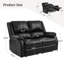 Canapé inclinable manuel en cuir 59,4 po de large Jackson-1247238658